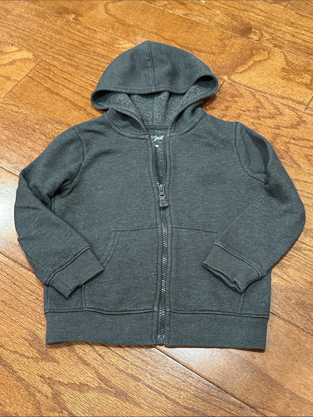 Cat & Jack Kids' Zip Front hoodie - Charcoal Gray